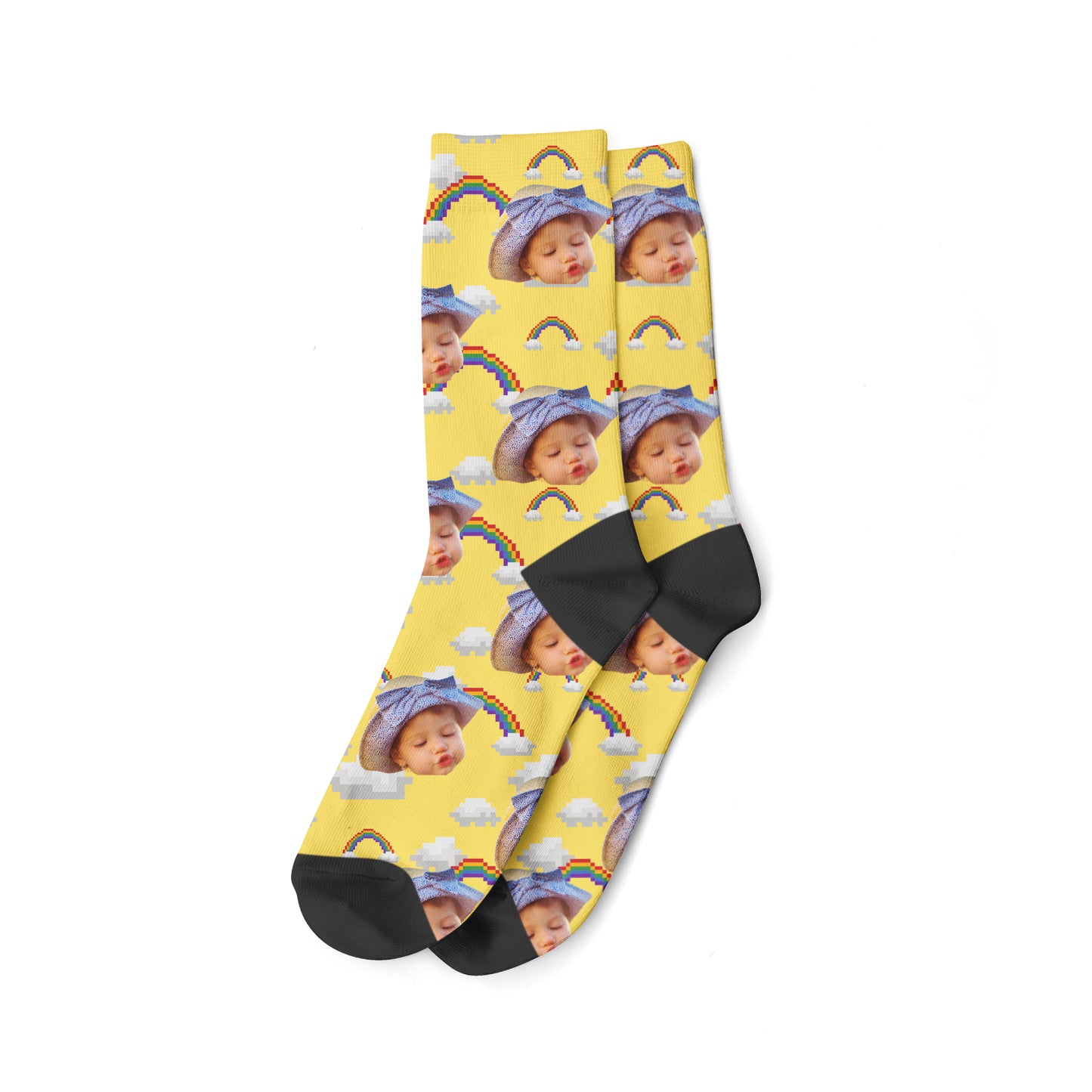 Pixel Regnbuestrømpen